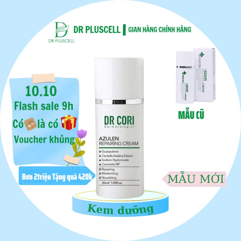 Kem dưỡng da nhạy cảm dr pluscell azulen soothing cream 30ml