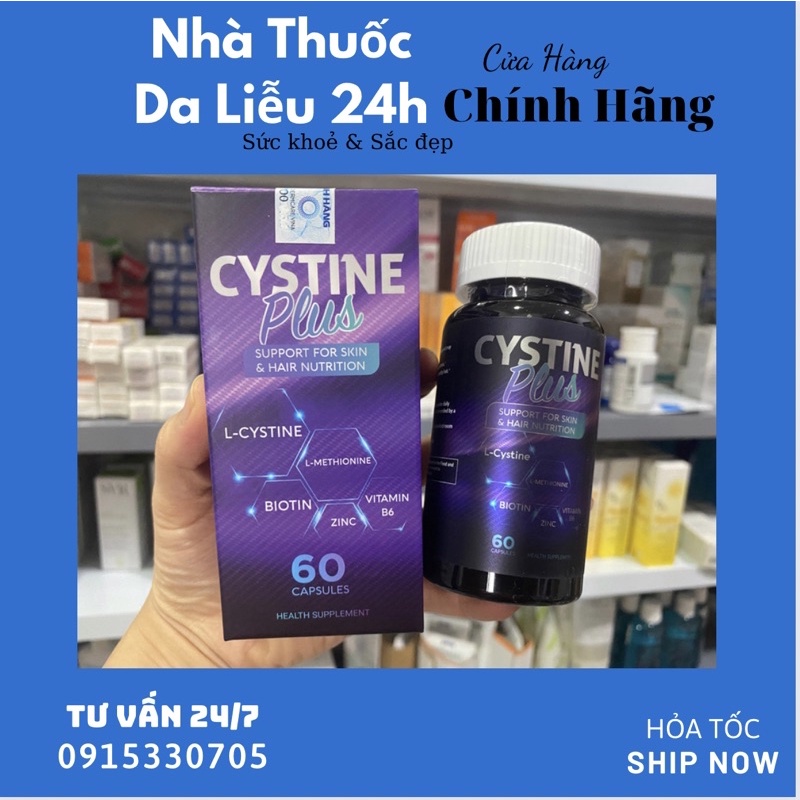 Cystine Plus 60v - Viên uống đẹp da, giảm mụn, dưỡng tóc khỏe đẹp