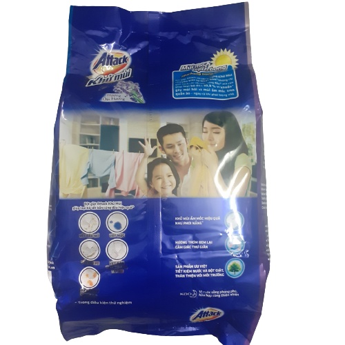 Bột giặt ATTACK LAVENDER 4.5kg mẫu mới 2021