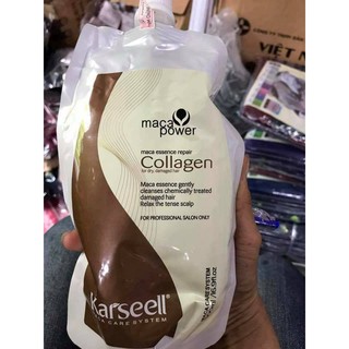 KEM HẤP DẦU COLLAGEN KARSEELL MACA POWER SIÊU MỀM MƯỢT TÓC Ý 500ML