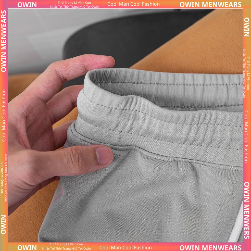 Quần short nam thể thao chất cotton dày dặn thoáng mát Quần đùi nam phối trắng độc đáo, QD03 - OWIN