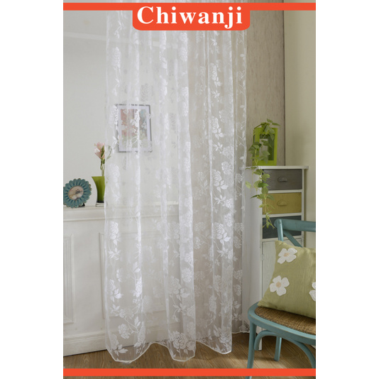 rèm cửa sổ Vải Tuyn Họa Tiết Hoa Mẫu Đơn 100x200cm