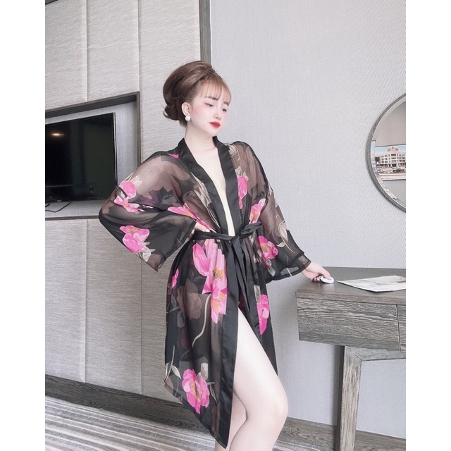Áo Choàng chiffon phối satin kèm quần mã 03 from dưới 68kg