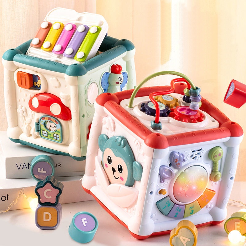 Đồ chơi giáo dục sớm hình khối 7 mặt phát triển trí thông minh luyện tay mắt cho bé