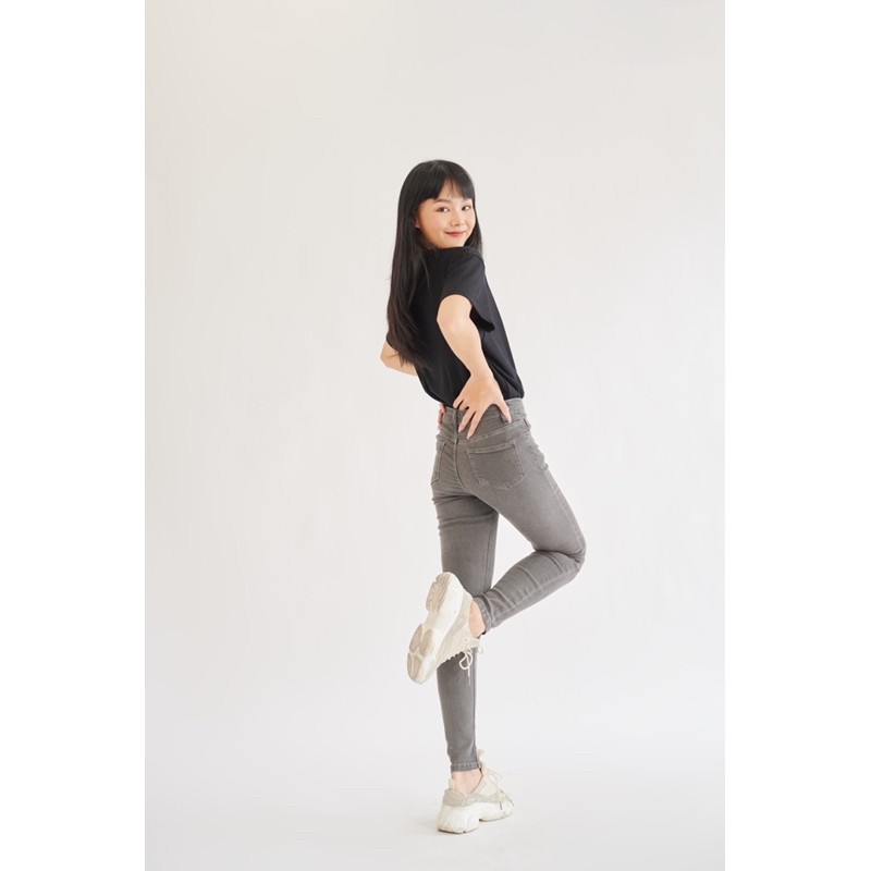 Quần skinny jeans LEN clothing xám nhạt 8008 | BigBuy360 - bigbuy360.vn