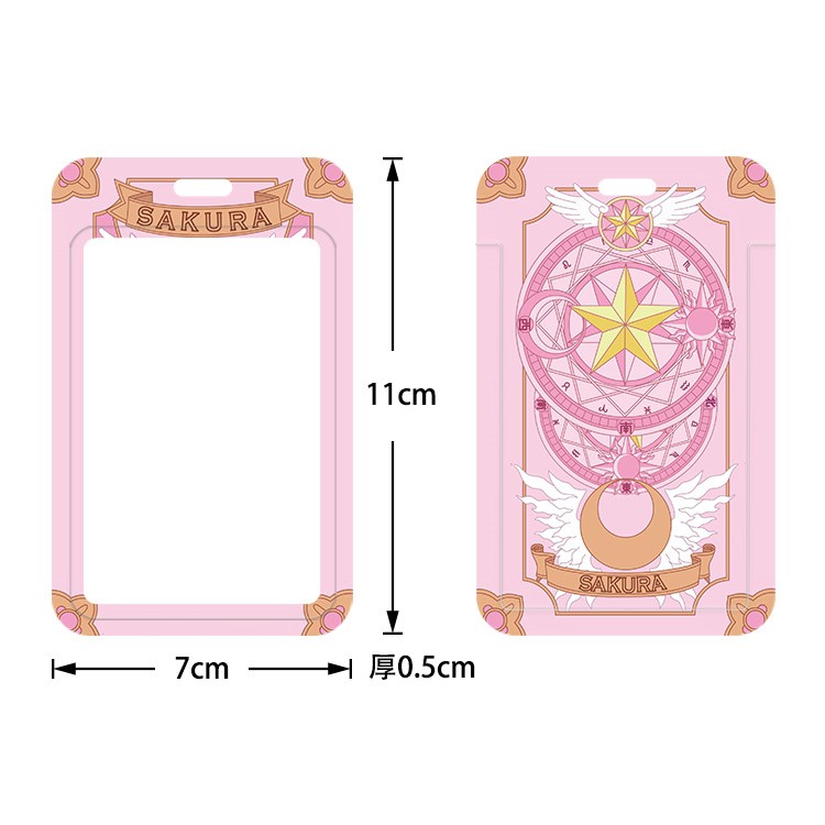 Móc chìa khóa kèm tấm đựng thẻ Sakura Thủ Lĩnh Thẻ Bài  mẫu 4