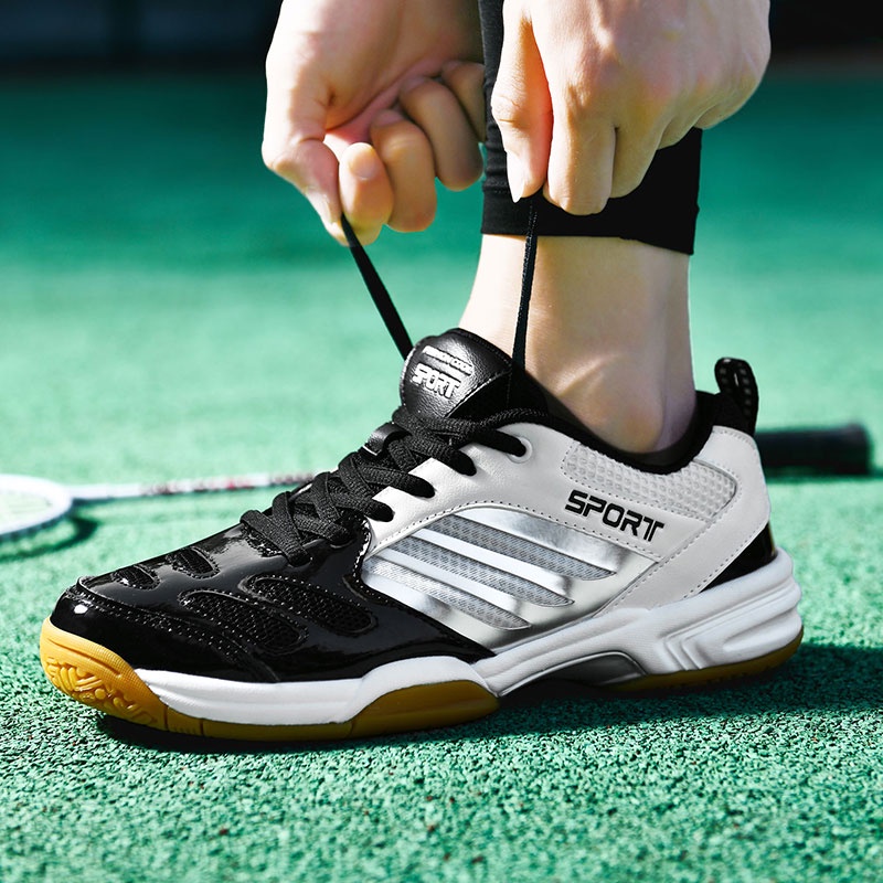 Giày Thể Thao Chơi Tennis Cầu Lông Chống Trượt Siêu Nhẹ Size 38-48