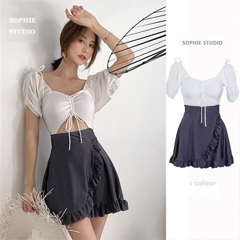 Bộ Đồ Bơi Một Mảnh Che Bụng Kín Đáo Dễ Thương Phong Cách Hàn Quốc Cho Nữ | BigBuy360 - bigbuy360.vn