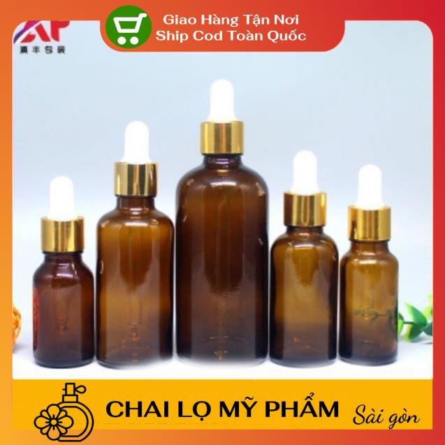 Lọ Chiết Serum ❤ SIÊU RẺ ❤ [50ml,100ml] Lọ đựng tinh dầu bóp giọt khoen vàng , phụ kiện du lịch