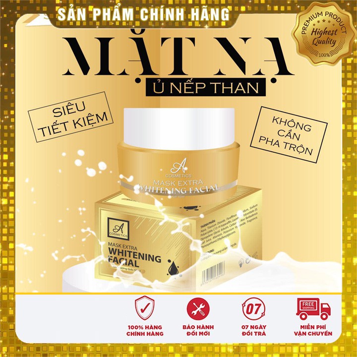 [Chính Hãng] ủ trắng nếp than ủ trắng face A cosmetics