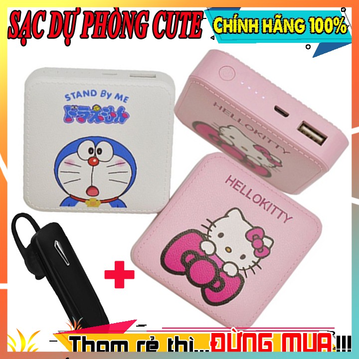 [Top tìm kiếm ] SẠC DỰ PHÒNG CỰC CUTE + TAI NGHE BLUETOOTH HEADSET