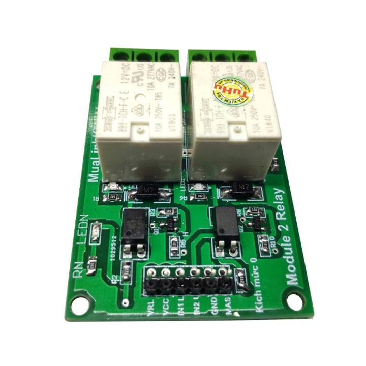 Module Relay 12V 2 Kênh 10A Cách Ly Quang