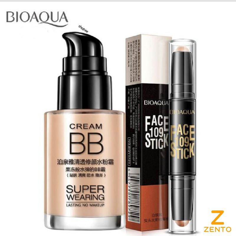 Kem Nền Kem Che Khuyết Điểm BIOAQUA và Bút Tạo Khối Trang Điểm chuyên nghiệp ZT-CB3 | BigBuy360 - bigbuy360.vn