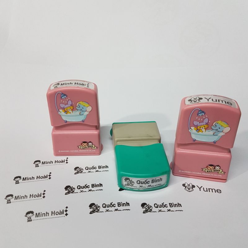Con dấu BD0927 - In tên lên quần áo, sử dụng mực không phai
