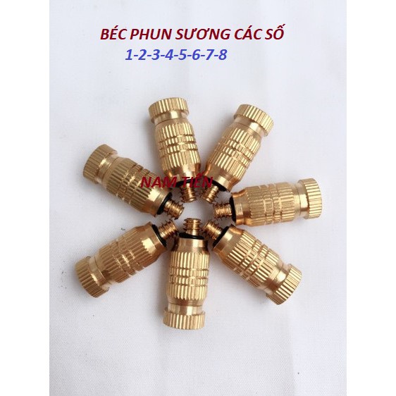 Béc Phun Sương Đồng Số 1 - 2 - 3 - 4 - 5 - 6 - 8 Tưới Lan/Rau/ Hoa (Đầu Béc Phun Sương.)