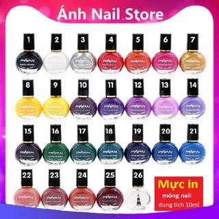 [Đủ màu] Mực in sơn in móng tay nail - Hàng chính hãng