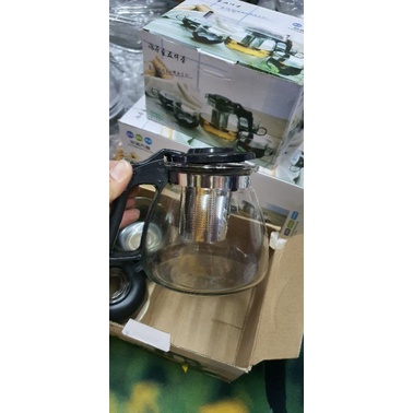 Bộ bình trà thủy tinh có lọc inox