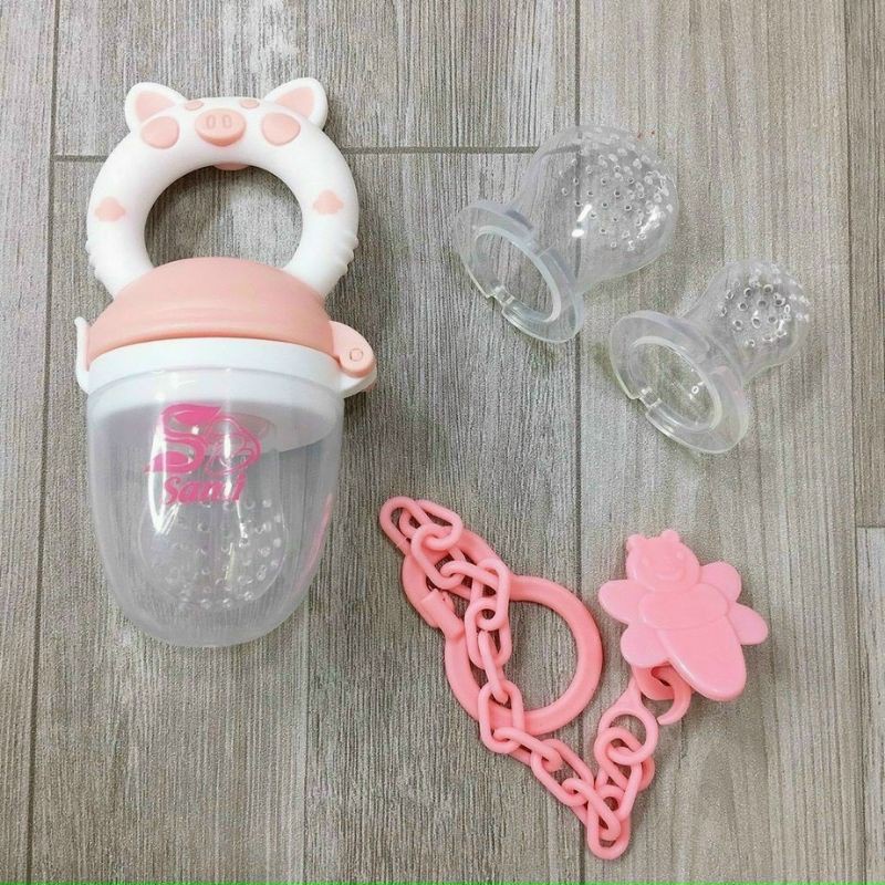 Túi nhai ăn dặm chống hóc 3 giai đoạn Sami Nhật Bản kèm dây đeo cho bé