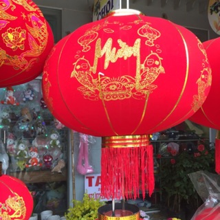 Đèn lồng treo nhà trang trí tết đường kính 55, 40, 30cm