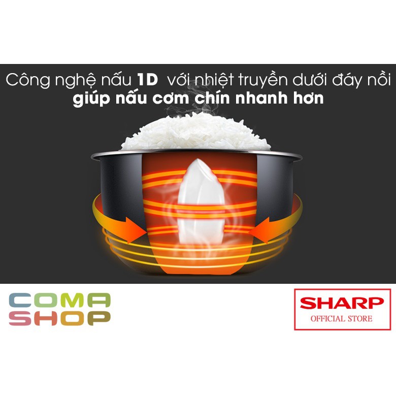 KSH-D11V - NỒI CƠM ĐIỆN NẮP RỜI SHARP 1.1 LÍT - BẢO HÀNH CHÍNH HÃNG 12 THÁNG TOÀN QUỐC