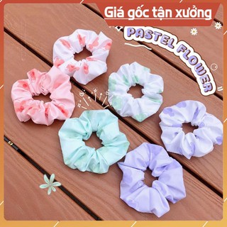 Cột tóc scrunchies Paster Plower- Thuỳ My Accessories