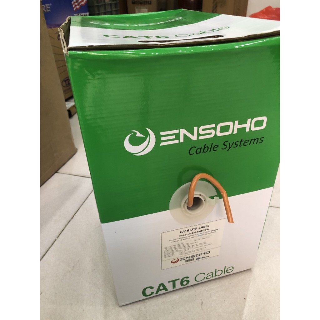 {CHÍNH HÃNG}Cáp Mạng Lan Cao Cấp ENSOHO CAT6E MODEL EN- U6BC24+  Lõi Đồng 100%-CHẤT LƯỢNG DÀNH CHO YÊU CẦU KHẮT KHE NHẤT