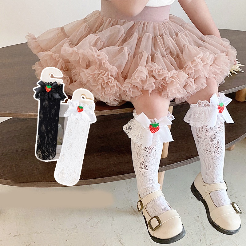 Vớ Ren Phong Cách Công Chúa Lolita Xinh Xắn Cho Bé Gái 3-12 Tuổi