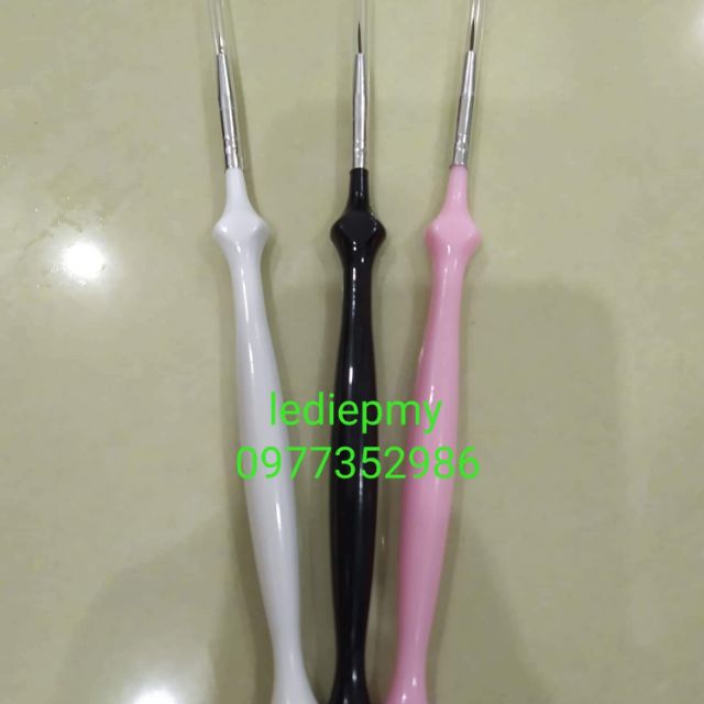 Bộ 3 cọ râu ngắn đủ 3 số 1.2.3 chuyên dùng vẽ các nét cọ nhỏ sắc nét nhỏ khó vẽ