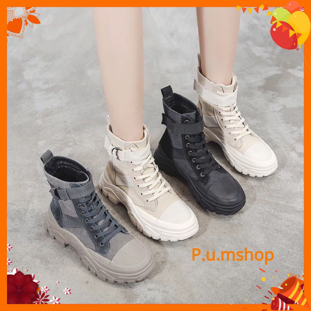  (Order-ảnh thật) Boots chiến binh cổ lửng siêu chất QC2109