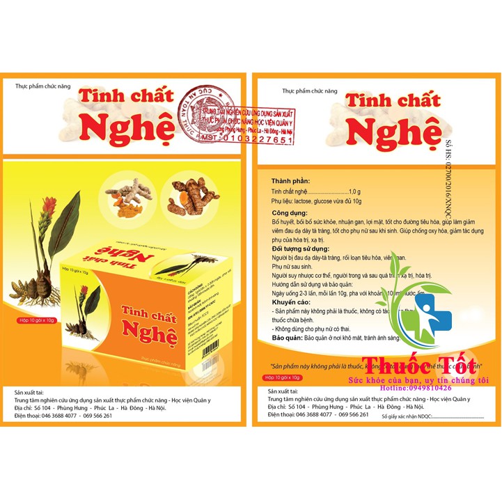 [ Chính Hãng ] Tinh Chất Nghệ Học Viện Quân Y - Hộp 10 gói | BigBuy360 - bigbuy360.vn