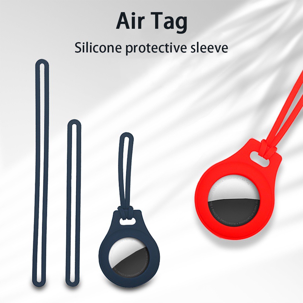 Vỏ Bảo Vệ Hộp Sạc Tai Nghe Airtags Bằng Silicon Chống Sốc Chống Trượt Chống Rơi Kèm Dây Đeo