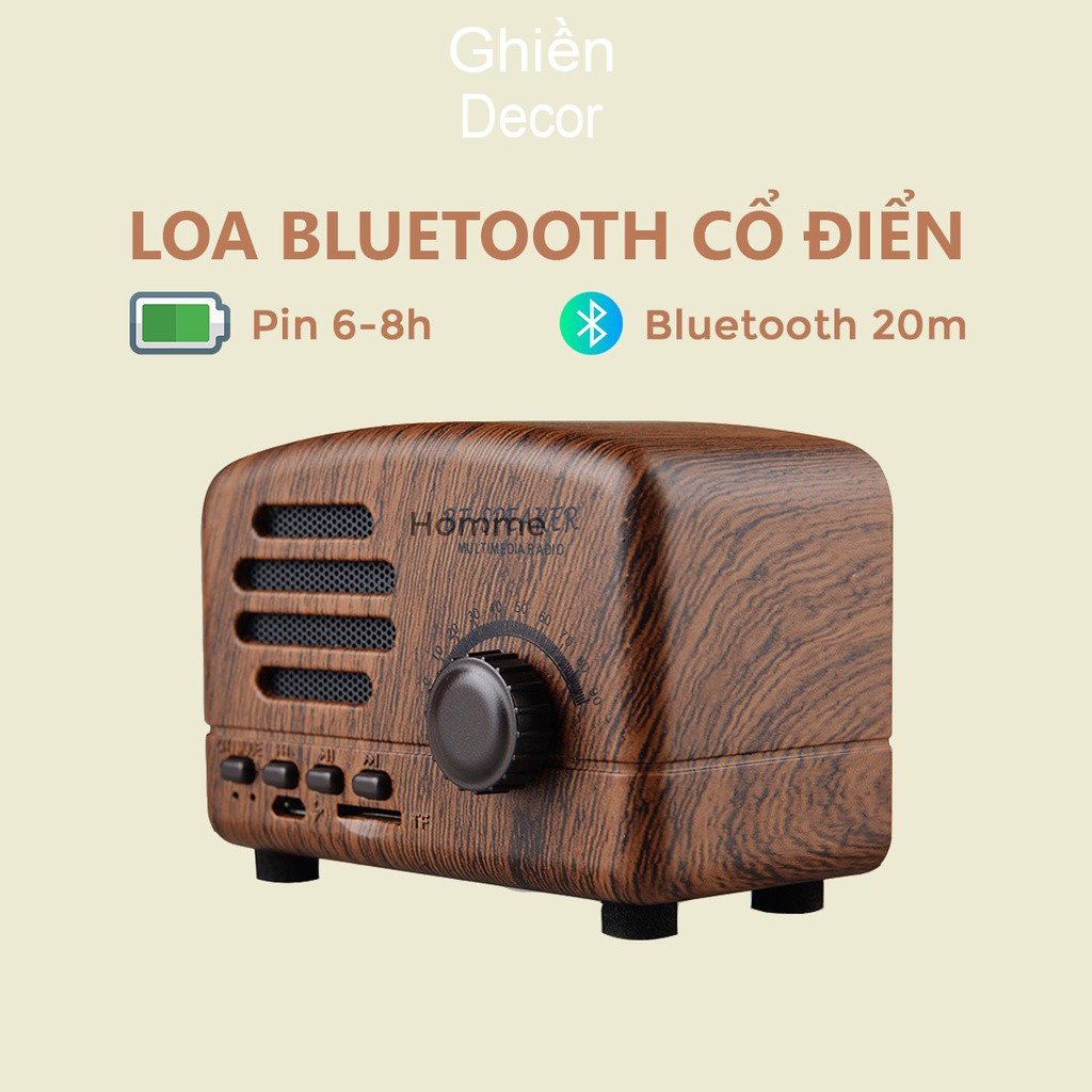 Loa Bluetooth Cổ Điển, Loa Bluetooth Mini Vintage, Đồ Decor, Quà tặng| Ghiền Decor, Decor mọi ngóc ngách