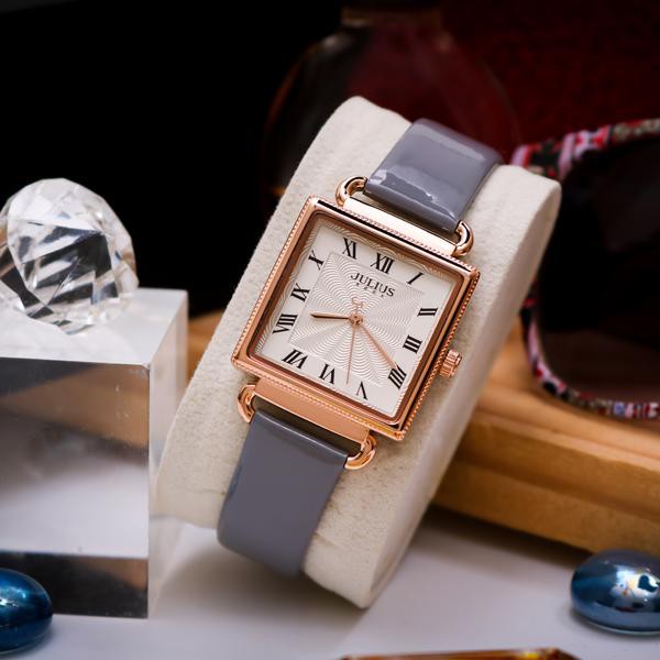 Đồng hồ nữ JA-1266C Julius Hàn Quốc dây da ( nhiều màu )