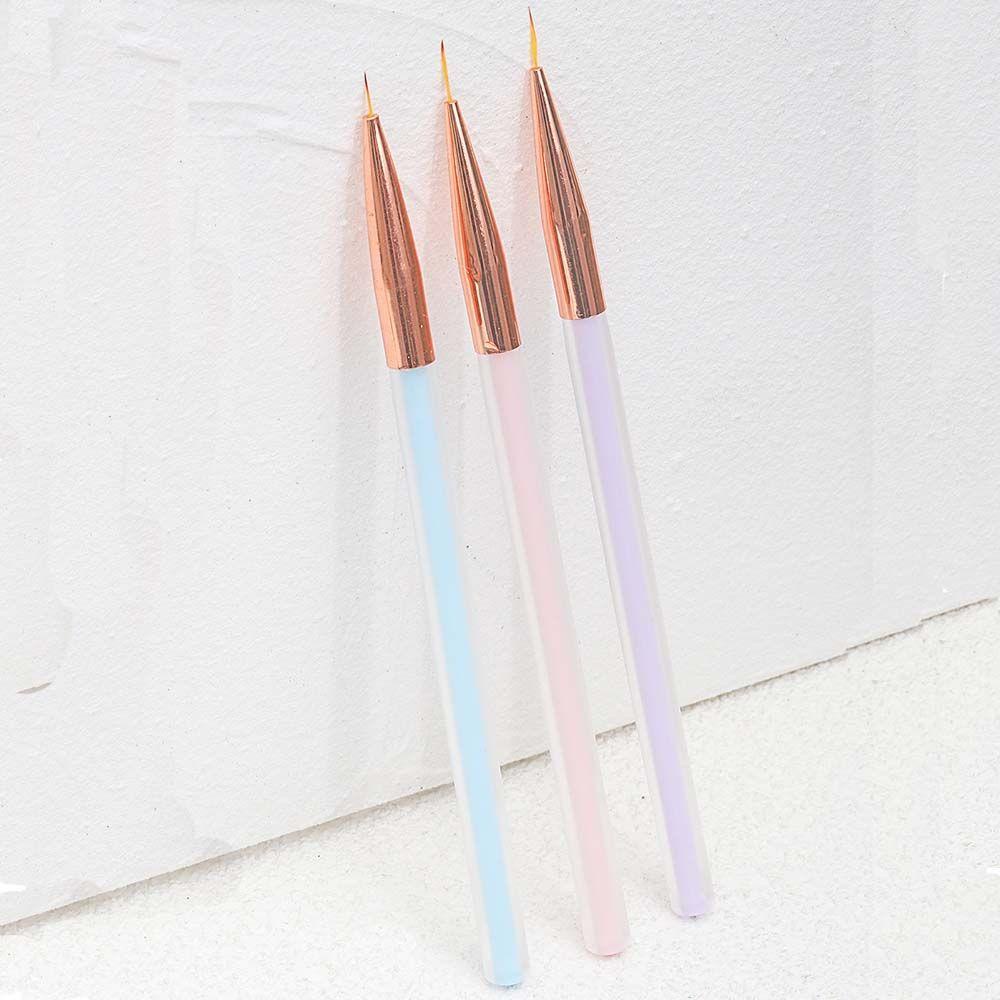 Bộ 3 Cọ Vẽ Trang Trí Móng Tay Đầu Oval Siêu Mỏng