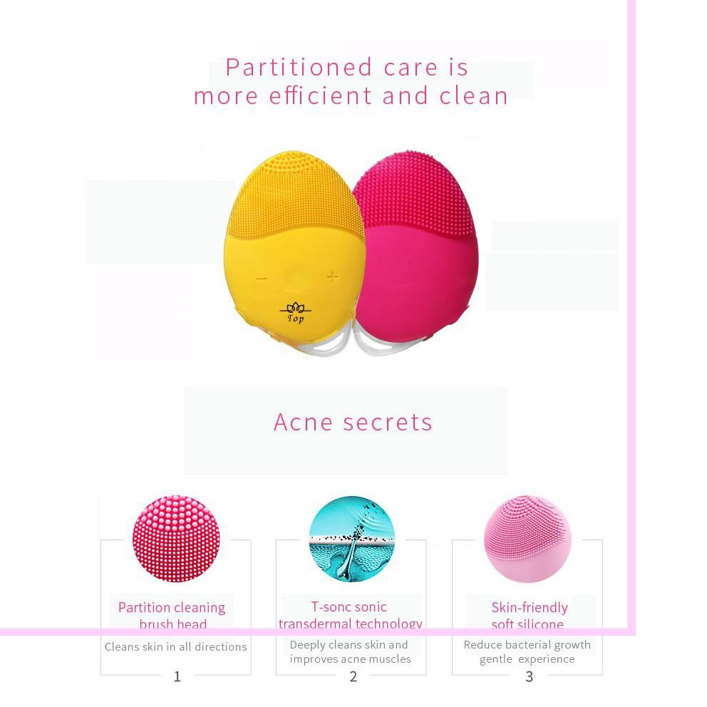 Máy Rửa Mặt  Cao Cấp Và Mát Xa Da Mặt Top Cho Da Nhạy Cảm. Đầu Chải Mềm Mại Đánh Bật Bụi Và Dầu - Beauty Top Spot | BigBuy360 - bigbuy360.vn