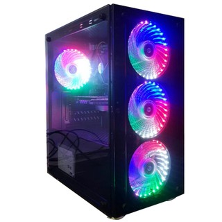 Case máy tính chơi game giá rẻ, fan led đẹp core i5 | rx 570
