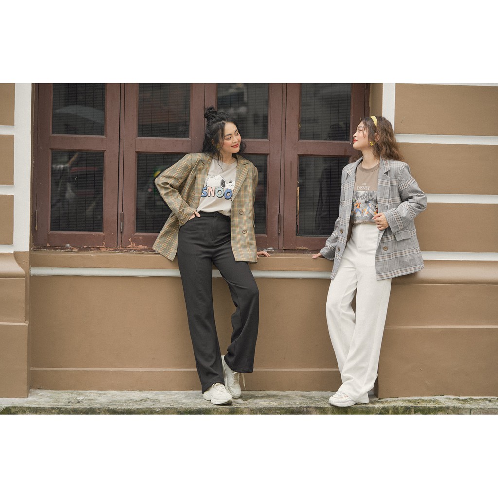 [ Miều ] Quần dài ống suông trơn Stretch Pant