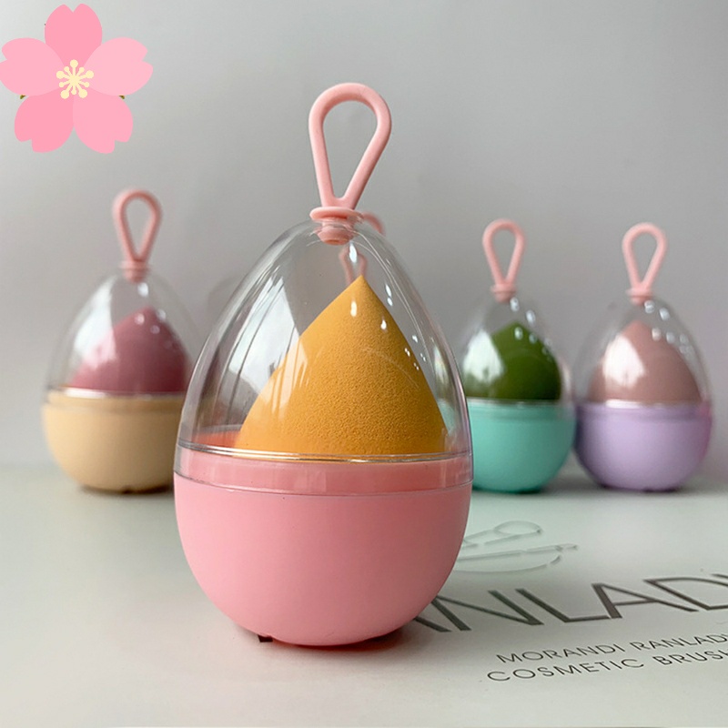 Hộp Rỗng Trong Suốt Đựng Mút Trang Điểm Siêu Cute