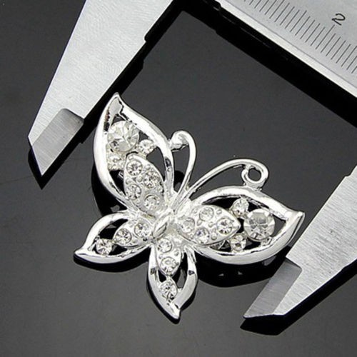 Pin cài áo hình bướm đính đá nhân tạo thời trang