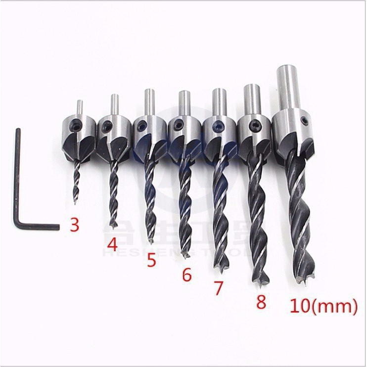 Bộ 7 mũi khoan gỗ doa lỗ vít