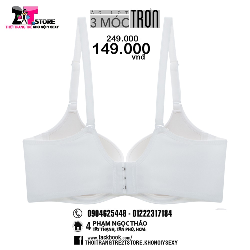 Áo Nâng Ngực Boya mouse mõng trơn 3 Móc (Trắng)