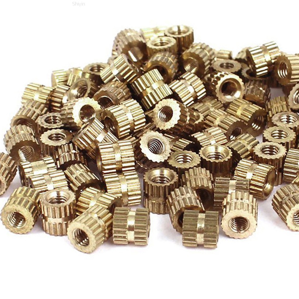 Set 100 con lăn ren chèn M3* 5mm 5mm bằng đồng thau chuyên dụng