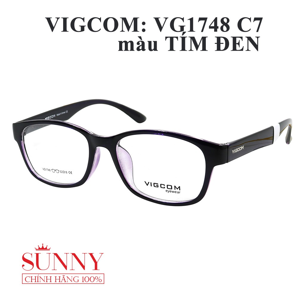 Gọng kính thời trang VIGCOM VG1748 chính hãng, thiết kế dễ đeo bảo vệ mắt