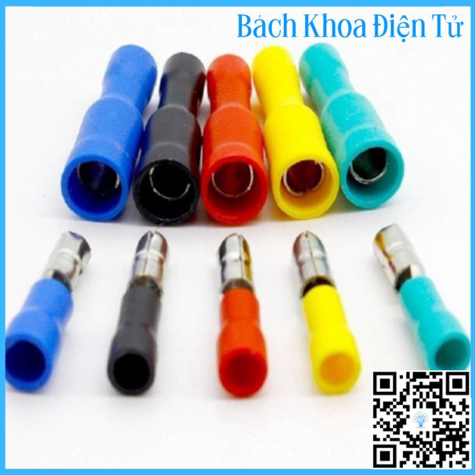 100 Đầu cos dây điên, cốt nối dây, bộ cos đực cái, cốt đầu đạn