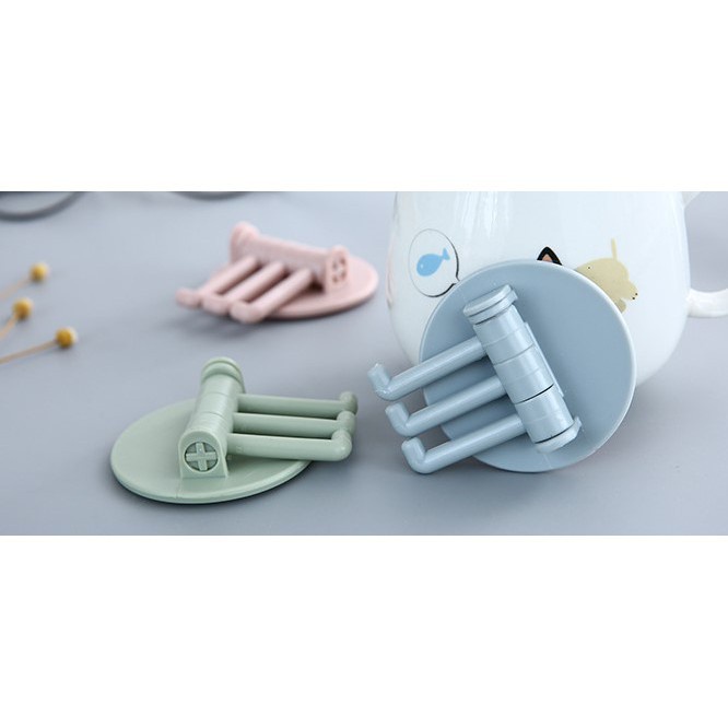 Móc treo đồ dùng dạng tròn xoay 3 móc 88117 Lamon Store