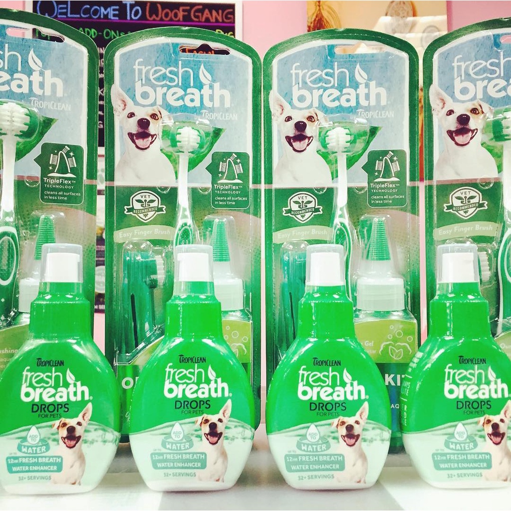 Nước Uống Vệ Sinh Trị Hôi Miệng và Ngăn Ngừa Cao Răng Mảng Bám Cho Chó Mèo dạng đậm đặc 65ml - Tropiclean