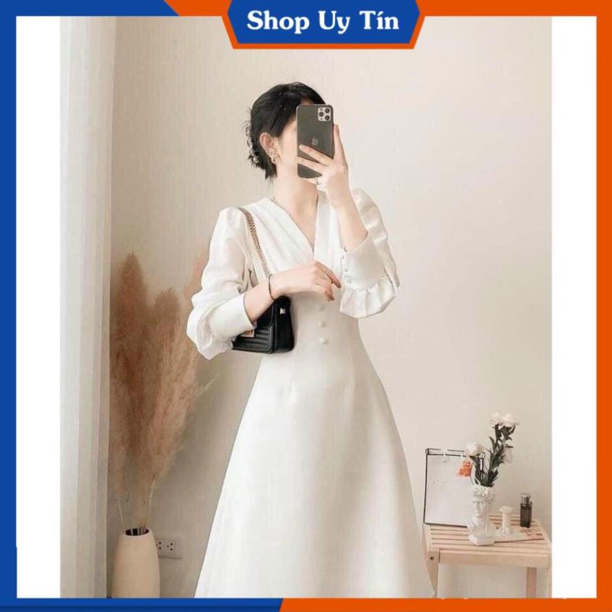 Đầm Cô Dâu Trắng  Váy Đi Dự Tiệc Cưới Tay Dài Đẹp Dáng Suông Maxi Cao Cấp Thiết Kế Sang Trọng Hàn Quốc VD034 | BigBuy360 - bigbuy360.vn