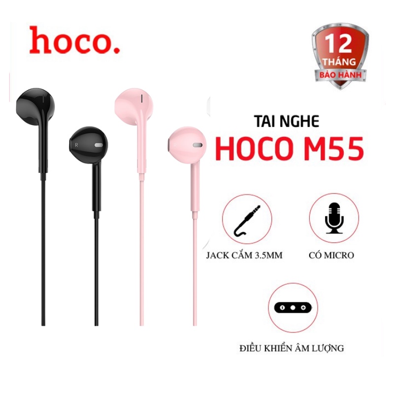 Tai nghe Hoco M55 Jack 3.5mm dài 1.2m - Tương thích nhiều thiết bị
