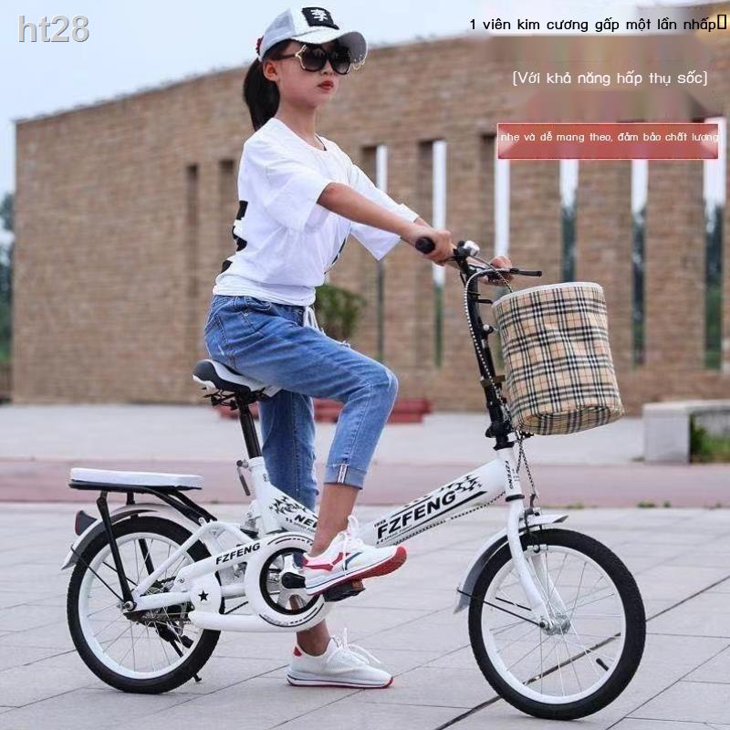 Xe đạp nữ gấp gọn giảm sóc mới mini dành cho học sinh tiểu và trung cơ sở