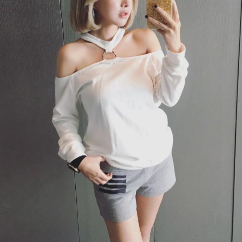 Áo Kiểu Chất Chiffon Thiết Kế Trễ Vai Thanh Lịch